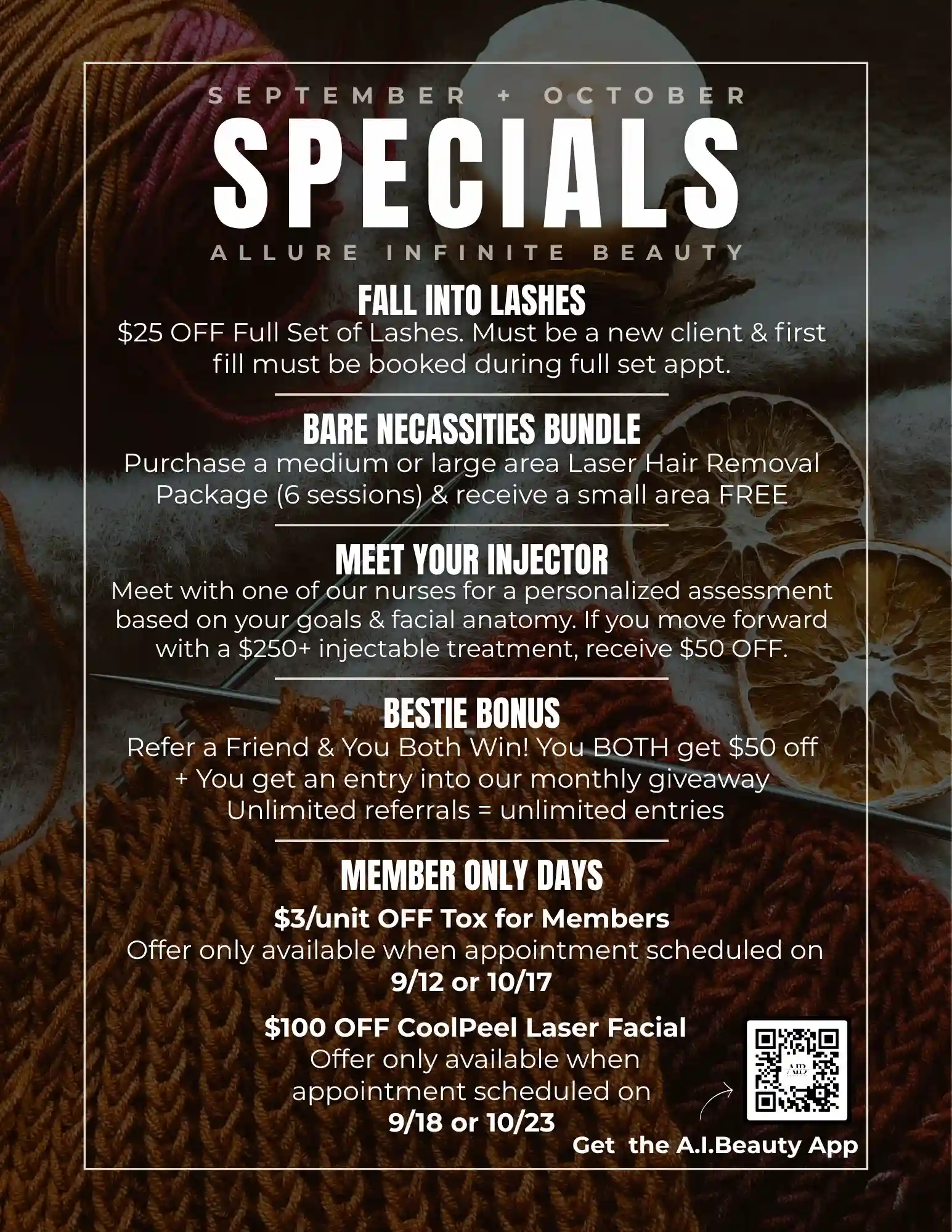 Allure salon and spa specials